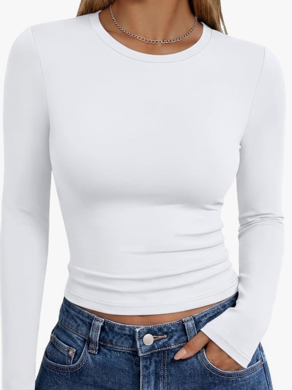 Skims Inspired White Long Sleeve